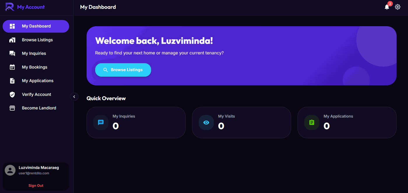 Tenant Dashboard