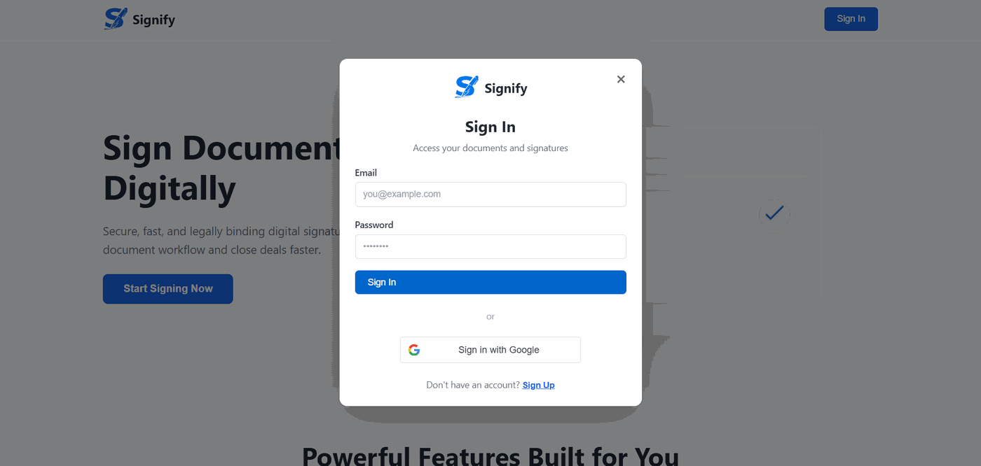 Login and Authentication